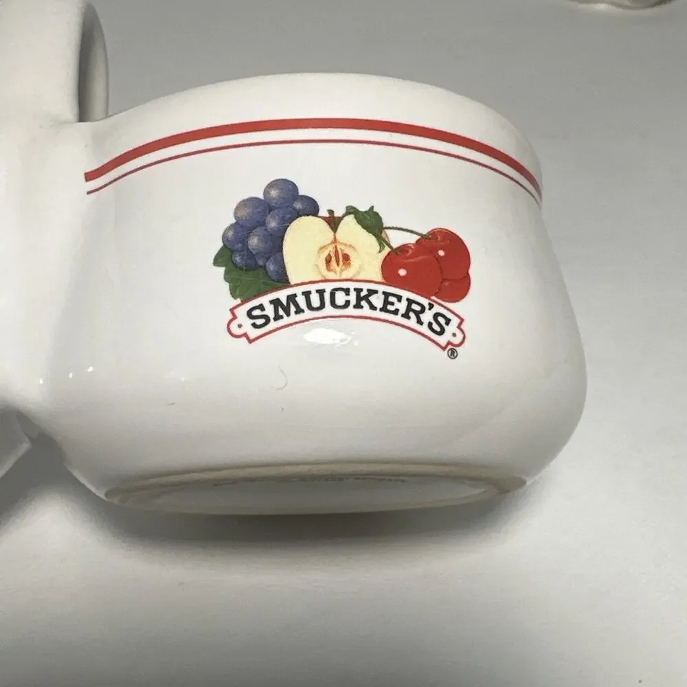 Smuckers Double Covered Ceramic Jam Jar With Lids